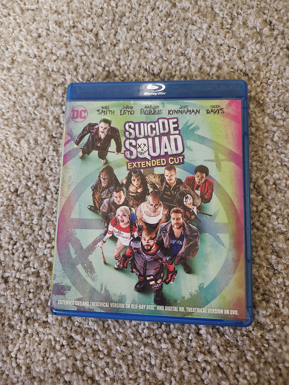 Warner Bros. Suicide Squad Extended Cut Blu-ray - Blue Case & Multicolor Cover